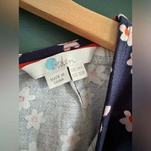 Boden Smart Easy Shift Dress Blue Floral Size  10R W0217 NWOT - Picture 4 of 7